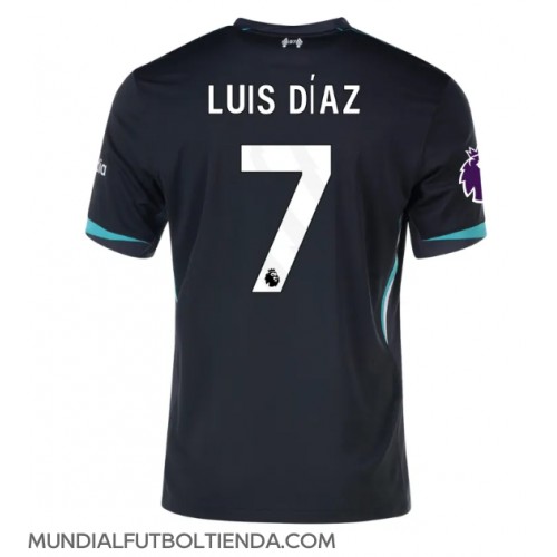 Camiseta Liverpool Luis Diaz #7 Segunda Equipación Replica 2024-25 mangas cortas